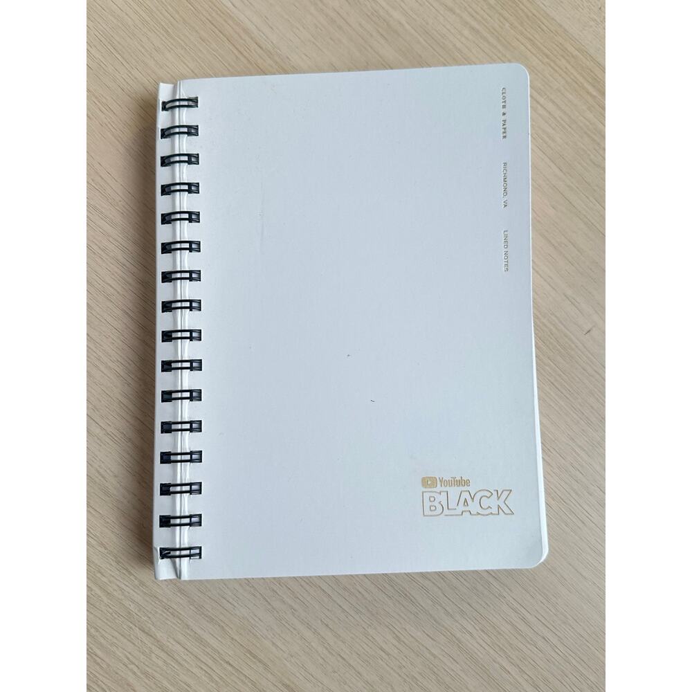 Rare YouTube Black Ringed Notebook